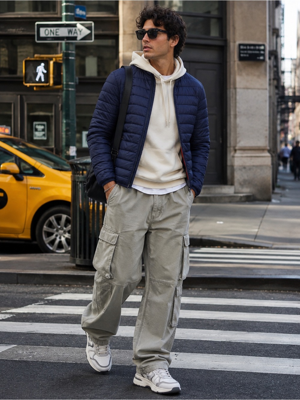 Coofandy Men’s Large Navy Lightweight Quilted Puffer Jacket